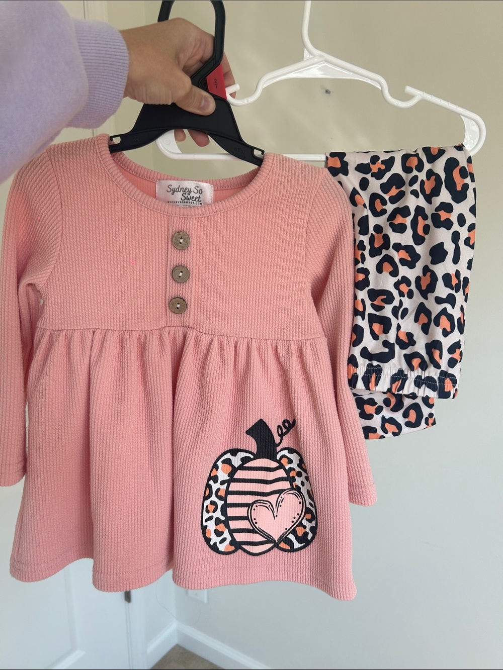 Girls' Pink Pumpkin Two-Piece Set